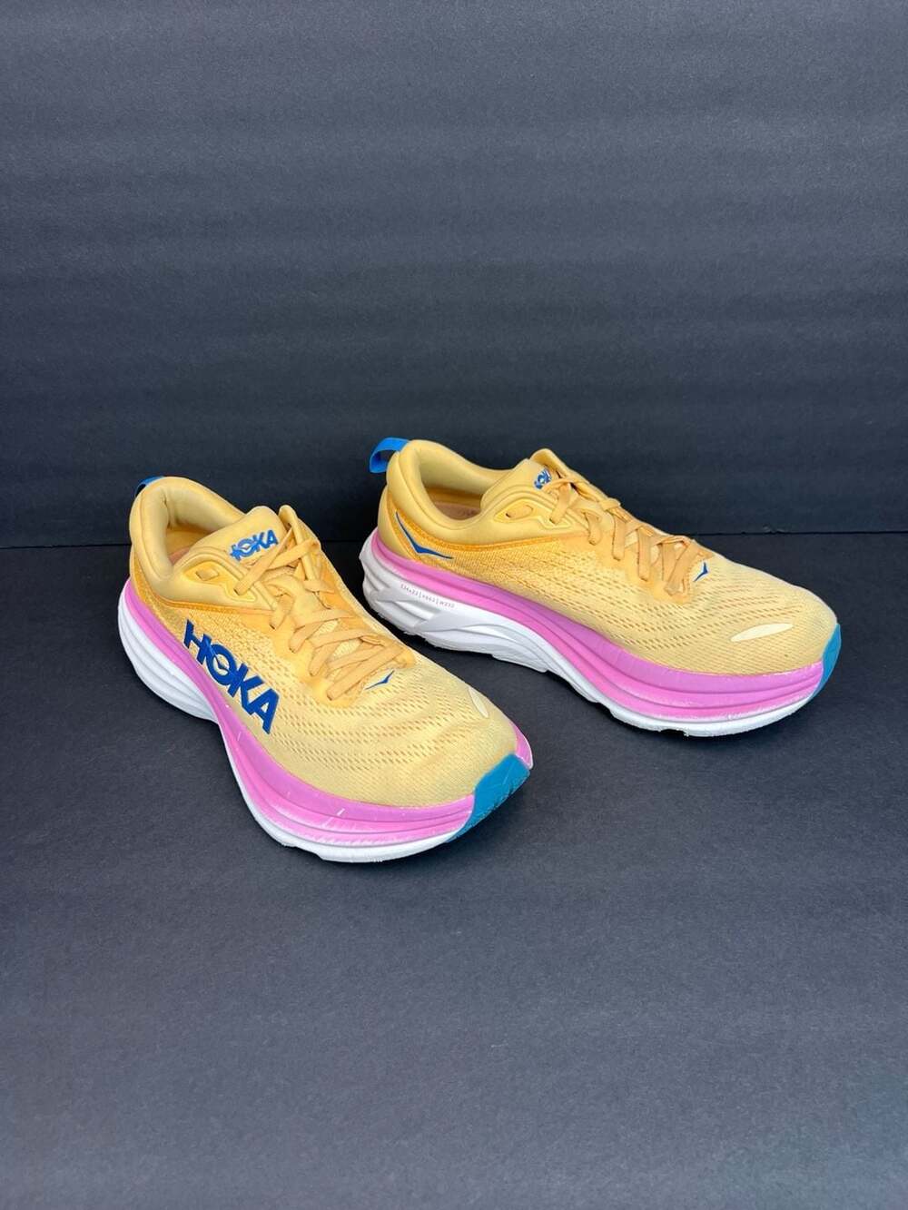 HOKA Women's Bondi 8 Running Shoes in Impala/Cyclamen 9.5 B